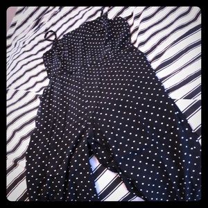 Black and white polka dot jumpsuit